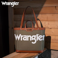 WG142-2002  Wrangler Canvas Top Handle Tote/Shoulder Bag - ARMY