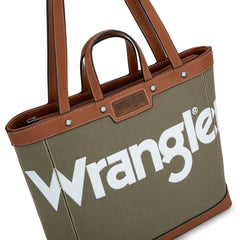 WG142-2002  Wrangler Canvas Top Handle Tote/Shoulder Bag - ARMY