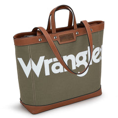 WG142-2002  Wrangler Canvas Top Handle Tote/Shoulder Bag - ARMY