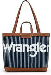 WG142-2002  Wrangler Canvas Top Handle Tote/Shoulder Bag - Navy