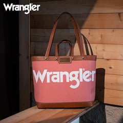 WG142-2002  Wrangler Canvas Top Handle Tote/Shoulder Bag - Pink