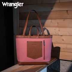 WG142-2002  Wrangler Canvas Top Handle Tote/Shoulder Bag - Pink