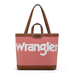 WG142-2002  Wrangler Canvas Top Handle Tote/Shoulder Bag - Pink