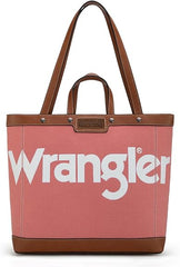 WG142-2002  Wrangler Canvas Top Handle Tote/Shoulder Bag - Pink