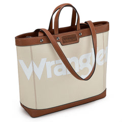 WG142-2002  Wrangler Canvas Top Handle Tote/Shoulder Bag - Tan