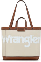 WG142-2002  Wrangler Canvas Top Handle Tote/Shoulder Bag - Tan