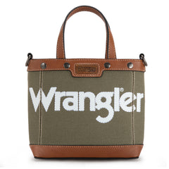 WG142-2005  Wrangler Canvas Mini Top Handle Tote//Crossbody - Army