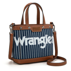 WG142-2005  Wrangler Canvas Mini Top Handle Tote//Crossbody - Navy