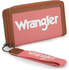 WG142-W006  Wrangler Logo  Wallet/Wristlet -Pink