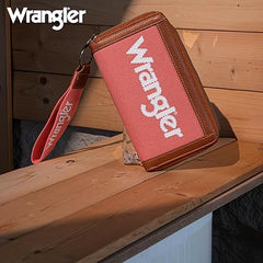 WG142-W006  Wrangler Logo  Wallet/Wristlet -Pink