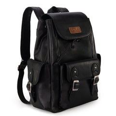 WG143-9110  Wrangler 100%  Genuine Leather Backpack - Black