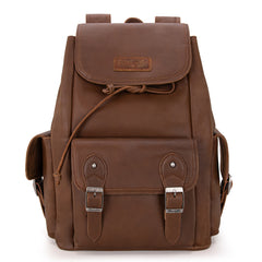 WG143-9110  Wrangler 100%  Genuine Leather Backpack - Brown