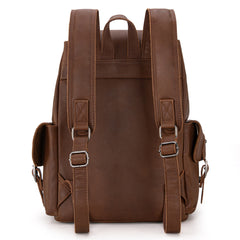 WG143-9110  Wrangler 100%  Genuine Leather Backpack - Brown