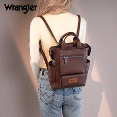 WG161-9112  Wrangler Tote/Shoulder Bag Convertible Backpack - Coffee