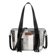 WG164-1830  Wrangler Denim Patchwork Tote/Crossbody- Black