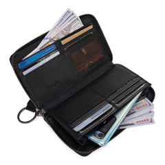 WG164-W006  Wrangler Denim Patchwork Wallet  - Black