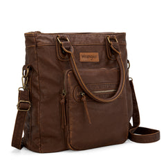 WG165-1110 Wrangler Slouchy Tote/Crossbody - Brown