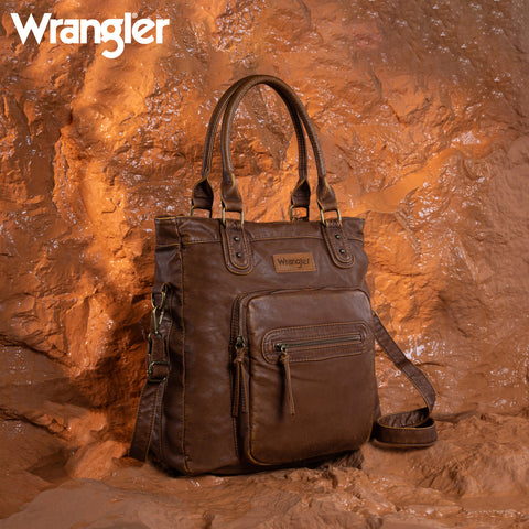 WG165-1110 Wrangler Slouchy Tote/Crossbody - Brown