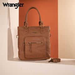 WG165-1110 Wrangler Slouchy Tote/Crossbody - Light Brown