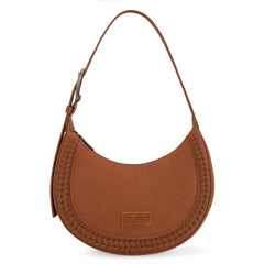 WG168-1020  Wrangler Whipstitch Crescent Crossbody - Brown