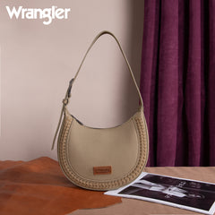 WG168-1020  Wrangler Whipstitch Crescent Crossbody - Tan