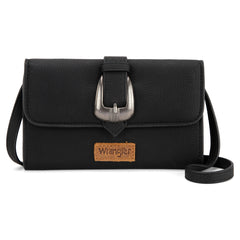 WG168-W012  Wrangler Buckle Wallet /Shoulder Bag/Crossbody- Black