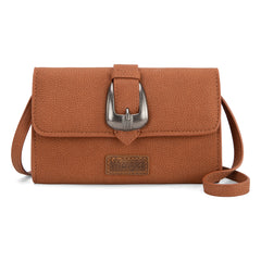 WG168-W012   Wrangler Buckle Wallet/Shoulder Bag/Crossbody -Brown