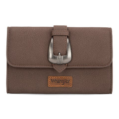 WG168-W012  Wrangler Buckle Wallet /Shoulder Bag/Crossbody- Coffee