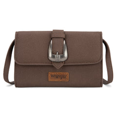 WG168-W012  Wrangler Buckle Wallet /Shoulder Bag/Crossbody- Coffee