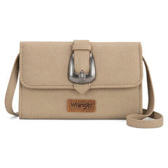 WG168-W012  Wrangler Buckle Wallet /Shoulder Bag/Crossbody- Tan