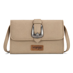 WG168-W012  Wrangler Buckle Wallet /Shoulder Bag/Crossbody- Tan