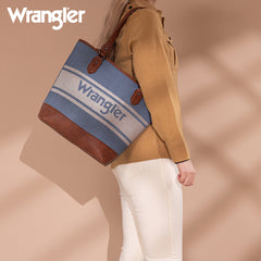 WG171G-2002  Wrangler Logo  Waxed Canvas Tote