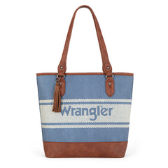 WG171G-2002  Wrangler Logo  Waxed Canvas Tote