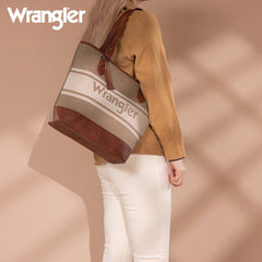 WG171G-2002  Wrangler Logo  Waxed Canvas Tote