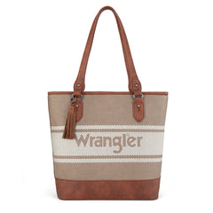 WG171G-2002  Wrangler Logo  Waxed Canvas Tote