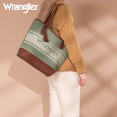 WG171G-2002  Wrangler Logo  Waxed Canvas Tote