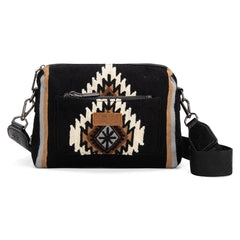 WG174-1832  Wrangler Southwestern Knitted Crossbody Bag - Black