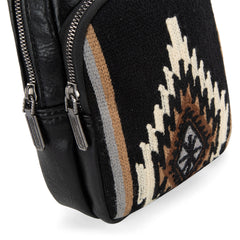 PRE-ORDER   WG174-210  Wrangler Southwestern Knitted Sling Bag - Black