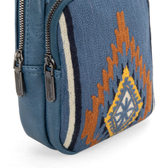 WG174-210  Wrangler Southwestern Knitted Sling Bag  - Jean