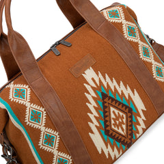 WG174-5110  Wrangler Southwestern Print Duffle Bag - Brown