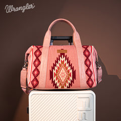 WG174-5110  Wrangler Southwestern Print Duffle Bag - Hot Pink