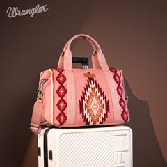 WG174-5110  Wrangler Southwestern Print Duffle Bag - Hot Pink