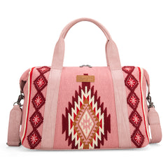 WG174-5110  Wrangler Southwestern Print Duffle Bag - Hot Pink