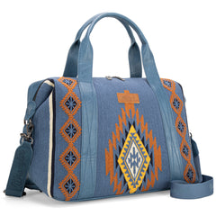 PRE-ORDER. WG174-5110  Wrangler Southwestern Print Duffle Bag - Jean