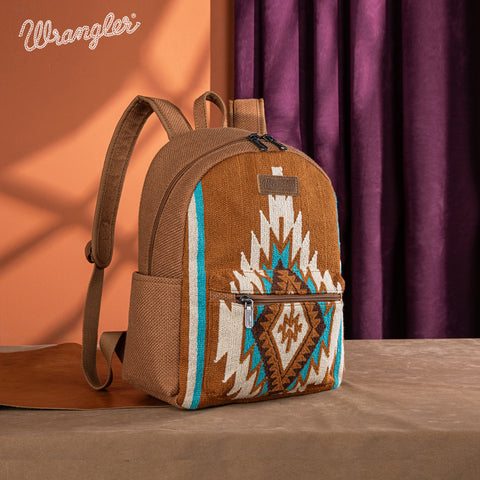 WG174-91152   Wrangler Southwestern  Knitted Backpack - Brown