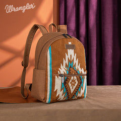 WG174-91152   Wrangler Southwestern  Knitted Backpack - Brown