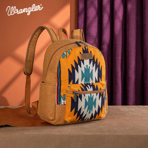 WG174-91153   Wrangler Southwestern  Knitted Backpack - Orange