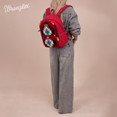 WG174-91153   Wrangler Southwestern  Knitted Backpack - Red