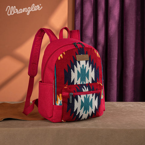 WG174-91153   Wrangler Southwestern  Knitted Backpack - Red