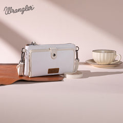 WG184-1813   Wrangler Crossbody Wallet Cardholder - Beige